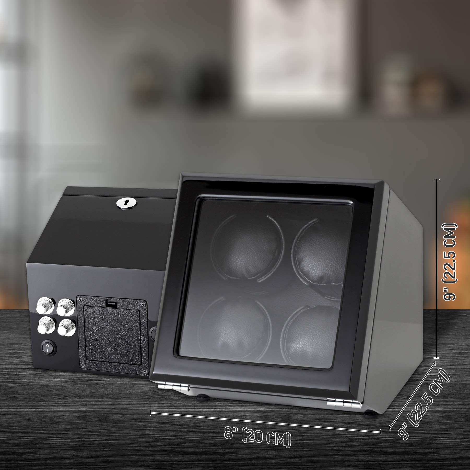 4 Watch Winder for Automatic Watches with Motor-Stop Option