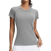 Stelle Women Seamless Workout Shirts Short Sleeve Athletic Top Yoga Gym Running T-Shirts