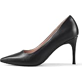 GENSHUO High Heels Pumps for Women Closed Toe 3 Inch Stillettos Heels Dress Shoes