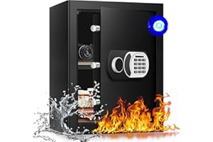 ToruKeep 2.8 Cu Ft Safe Box, Large Safes for Home Documents Use, Digital Security Box with Electronic Keypad, Smart Alert System, Spare Keys, Removable Shelf, LED Light, Anti-Theft Safety Box