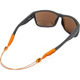 Pilotfish No Tail Adjustable Eyewear Retainer Cable Strap: Sunglasses, Eyeglasses, Glasses (14 Inch, Blaze Orange)