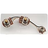 Musiclily Pro Pre-wired Wiring Harness Upgrade with 2A Pots Nickel Jack | for American Style Electric Precision Bass