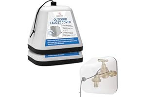 BIGGUN Outdoor Faucet Covers for Winter, Easy to Install Insulated Foam Protector Against Freeze for Outside Faucet Water Spigot Garden Hose Bib, Resuable, 2 Pcs