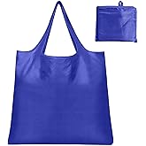 Tandoler Washable Large Foldable Shopping Bag, Waterproof Reusable Grocery Bag Holder,for Shopping Reusable Tote Bags Large 50LBS,Tote Bags Nylon Bags(Blue)