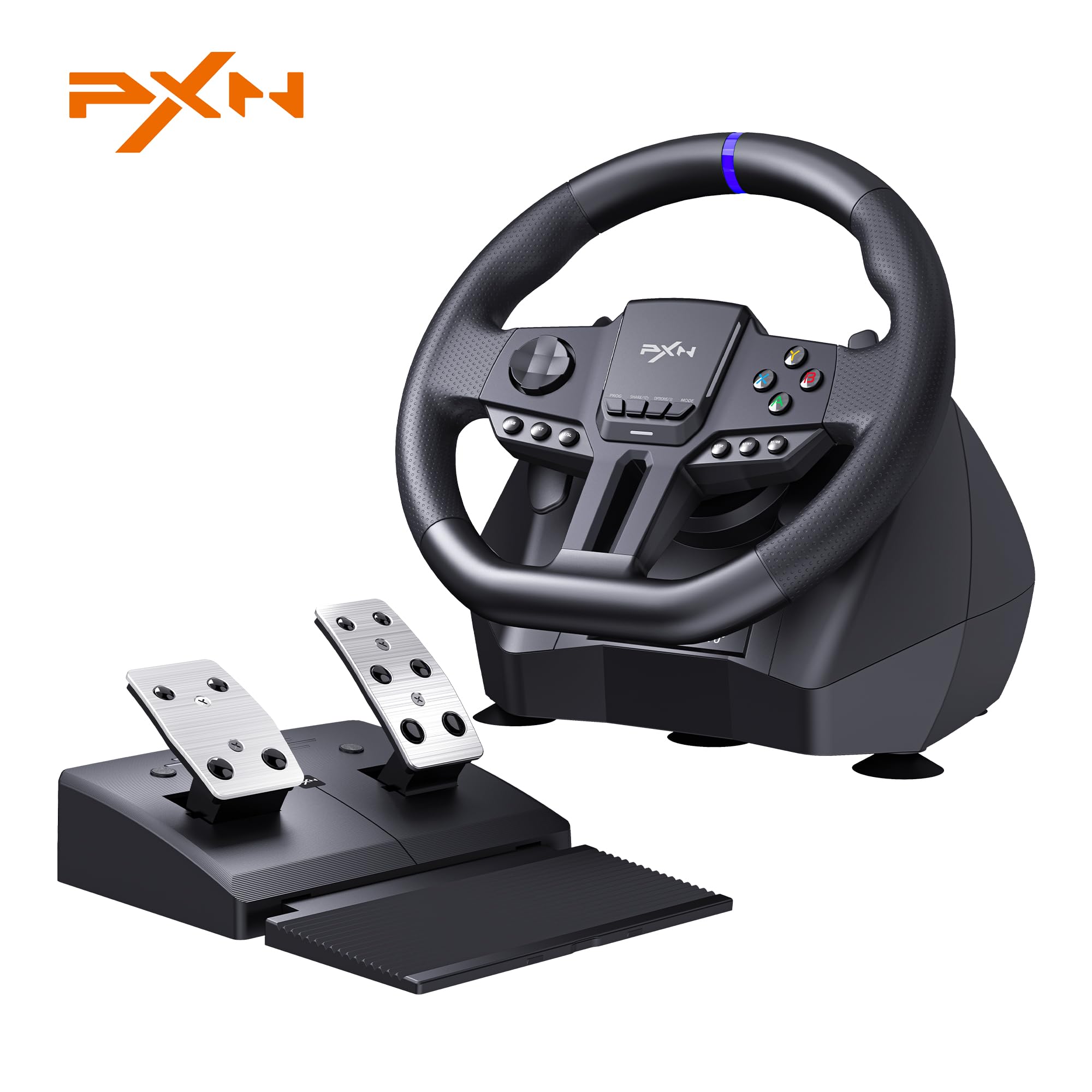 Photo 1 of ***FOR PARTS ONLY/NON-FUNCTIONAL**** PXN V900 GEN2 PC Racing Wheel 270°/900° Dual Mode Rotation Magnetic Sensor Gaming Steering Wheel with RGB Pedals and Upgraded Type-C Interface Support PXN Wheel App Compatible with PC PS4 PS3 Xbox Series X|S Xbox One S