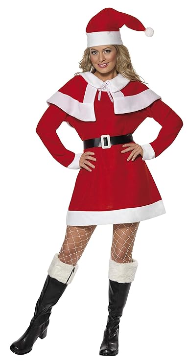 Miss Santa Kleid Kost?m Nikolaus Damen Weihnachten Gr M
