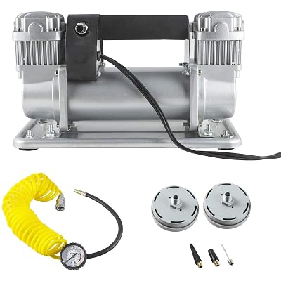 Buy Playoccar Portable 12v Heavy Duty Air Compressor Tire Inflator Kit 480w Auto Double Cylinders Air Pump With Battery Clamp Gauge 150 200psi For Car Truck Suv Tires And Other Inflatables Online