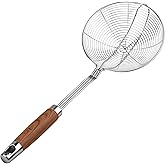 ChefBee 5.3" Spider Strainer Skimmer Spoon with Handle, Stainless Steel Wire Strainer Ladle for Cooking and Frying, Kitchen U