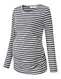 Coolmee Maternity Shirt Side Button and Ruched