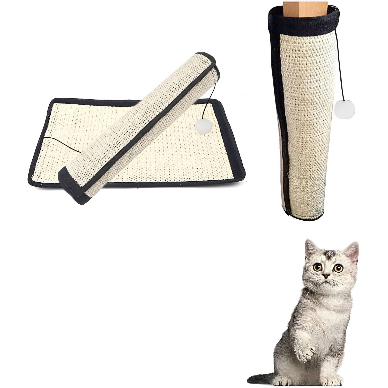 Pack of 2 Cat Scratcher Furniture Protection Pet, Table Leg Cat Scratches, Scratch-Resistant Sofa for Protection of Furniture, Also for Dogs, Cat Scratch Protection Scratching Board