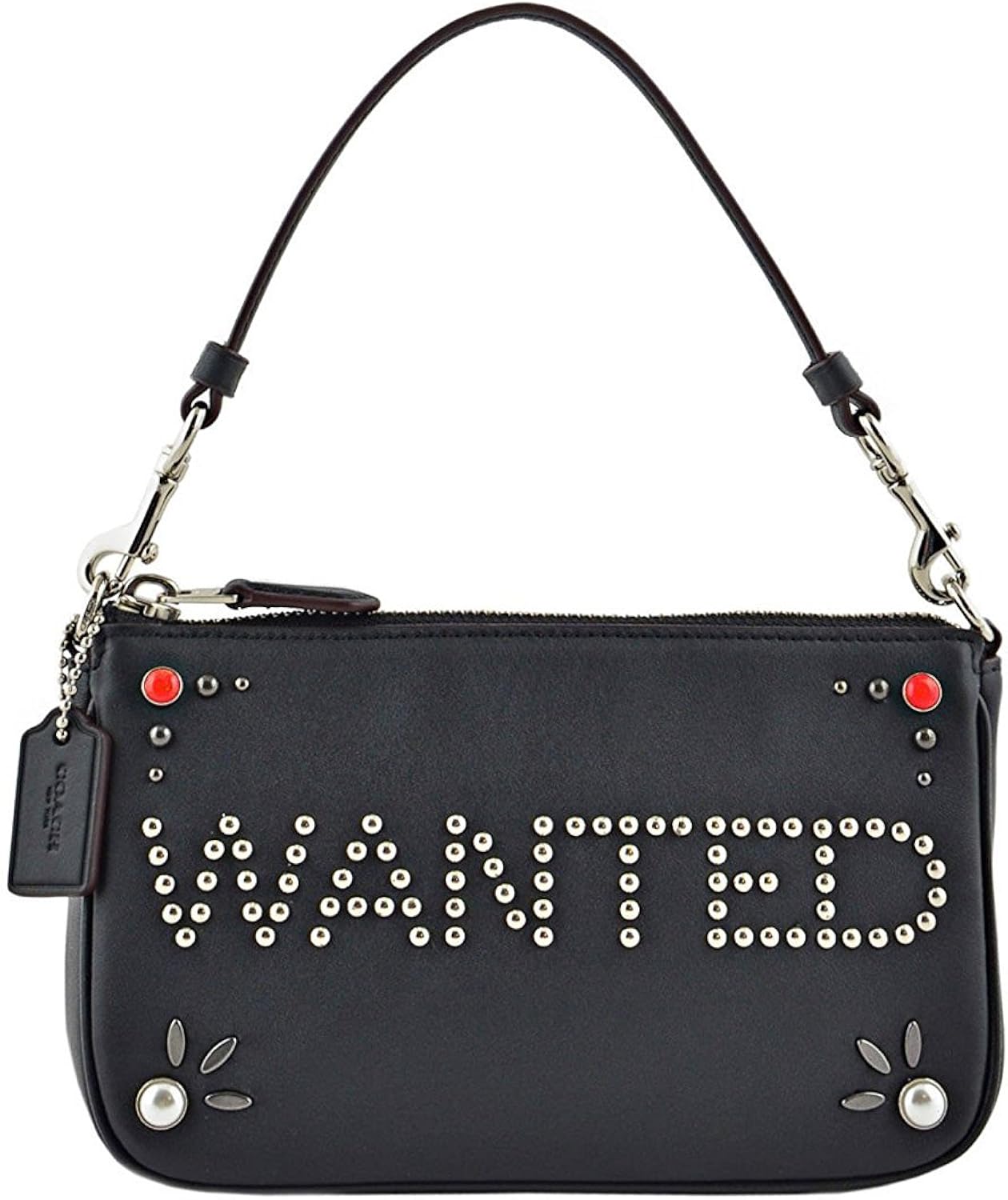 COACH Nolita"WANTED" Wristlet 19 in Glovetanned Leather with Western