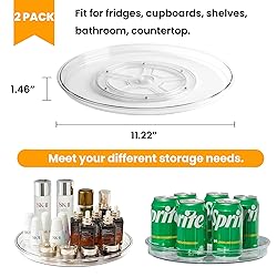 vacane 2 Pack Clear Lazy Susan Organizer