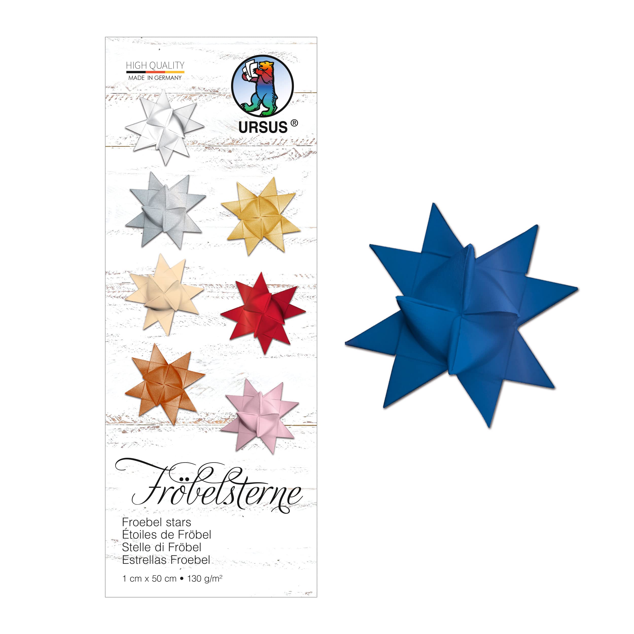 Ursus Star Striped Coloured Drawing Paper 130 g/m² — image 1