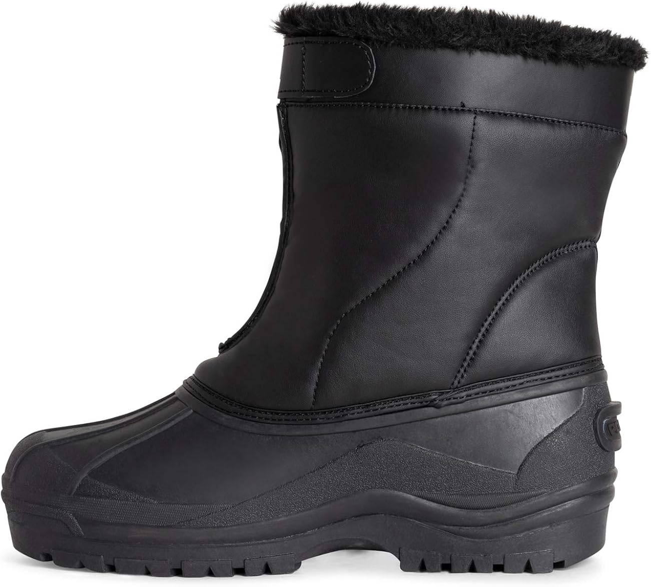 mens snow boots velcro closure