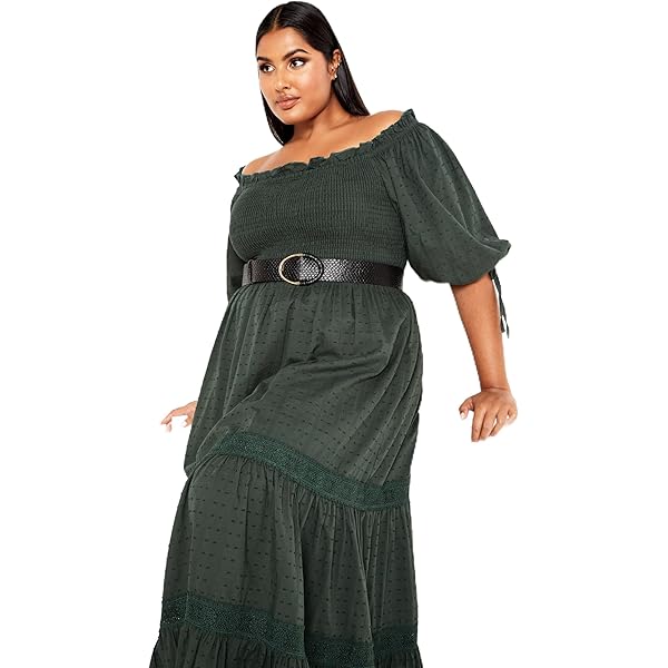 chinese dress ladies City Chic Women's Plus Size Tisha Lace Maxi Dress, 12 at Amazon Women's  Clothing store