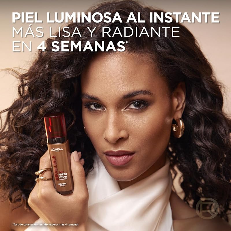 L'oréal paris, base de maquiagem líquida infaillible 32h fresh wear, para todos os tipos de pele, de longa duração, 30 ml