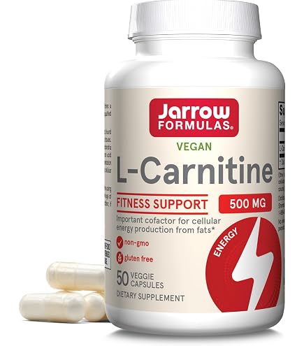 Amazon.com: Jarrow Formulas Acetyl L-Carnitine Capsules - 500 mg - 60 Count  - For Brain Health & Fatty Acid Metabolism - Vegetable Capsules - Non-GMO -  Gluten Free : Health & Household