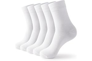 Josnown Crew Socks for Women, Thin Cotton Casual Soft Aesthetic Womens Socks 5 Pairs