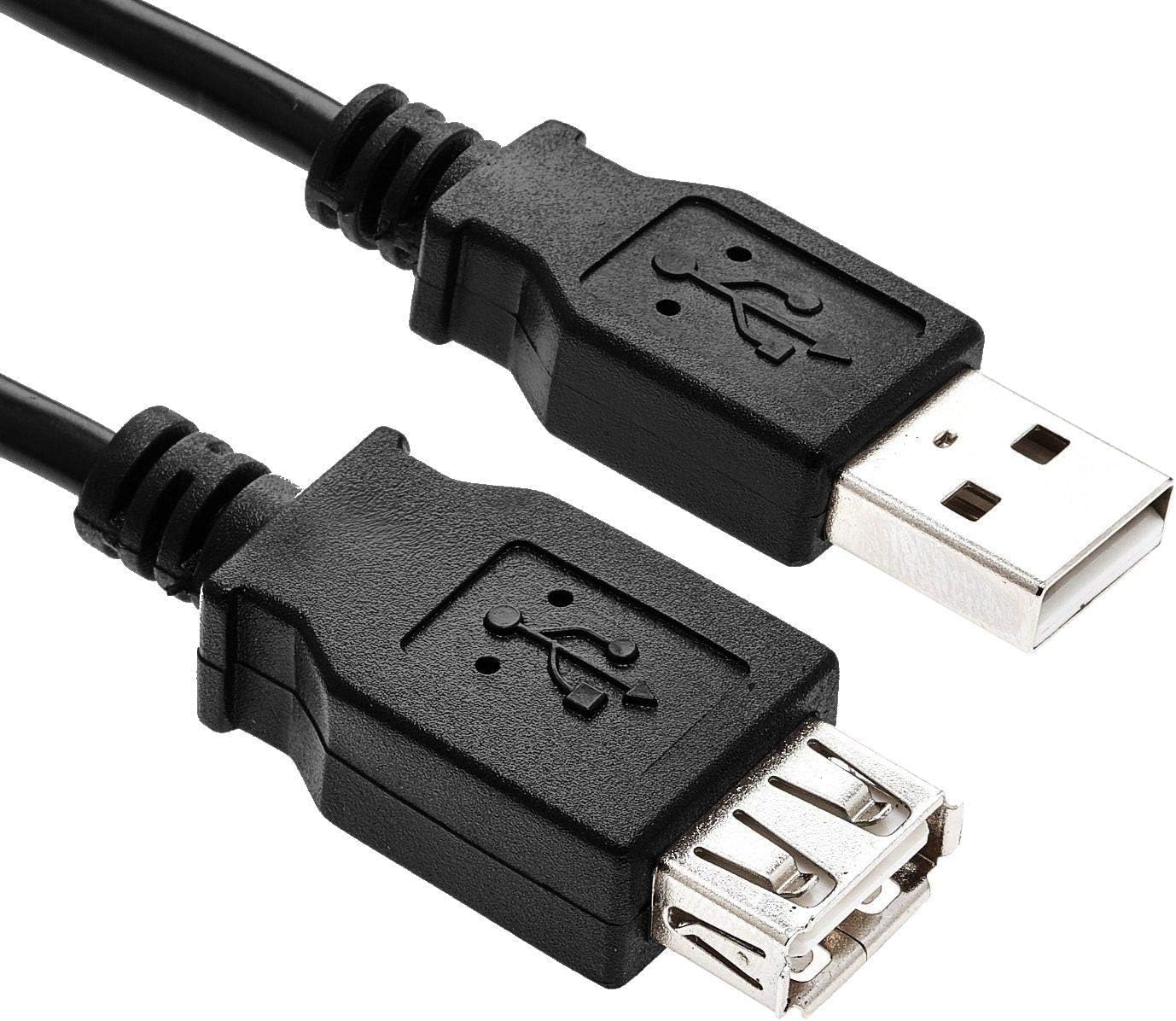 JAFSAL ONLINE USB 2.0 High Speed Cable Extension Lead A Plug to A Socket Black (5 Meter)