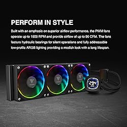 GAMDIAS 420mm CPU Liquid Cooler AIO w/ 2.1" Display