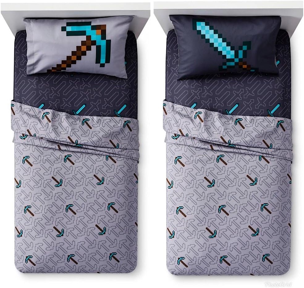 Minecraft Kids Twin Bedding Sheet Set