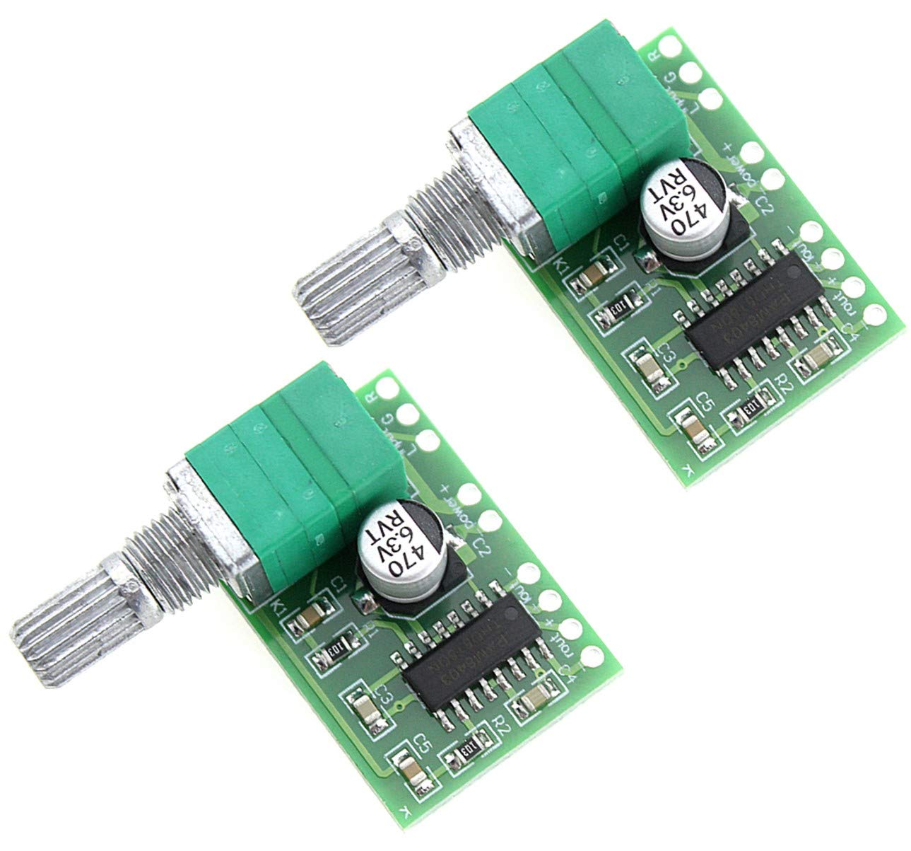 2pcs PAM8403 5V 2 Channel Digital Audio Amplifier with Potentionmeter Switch …