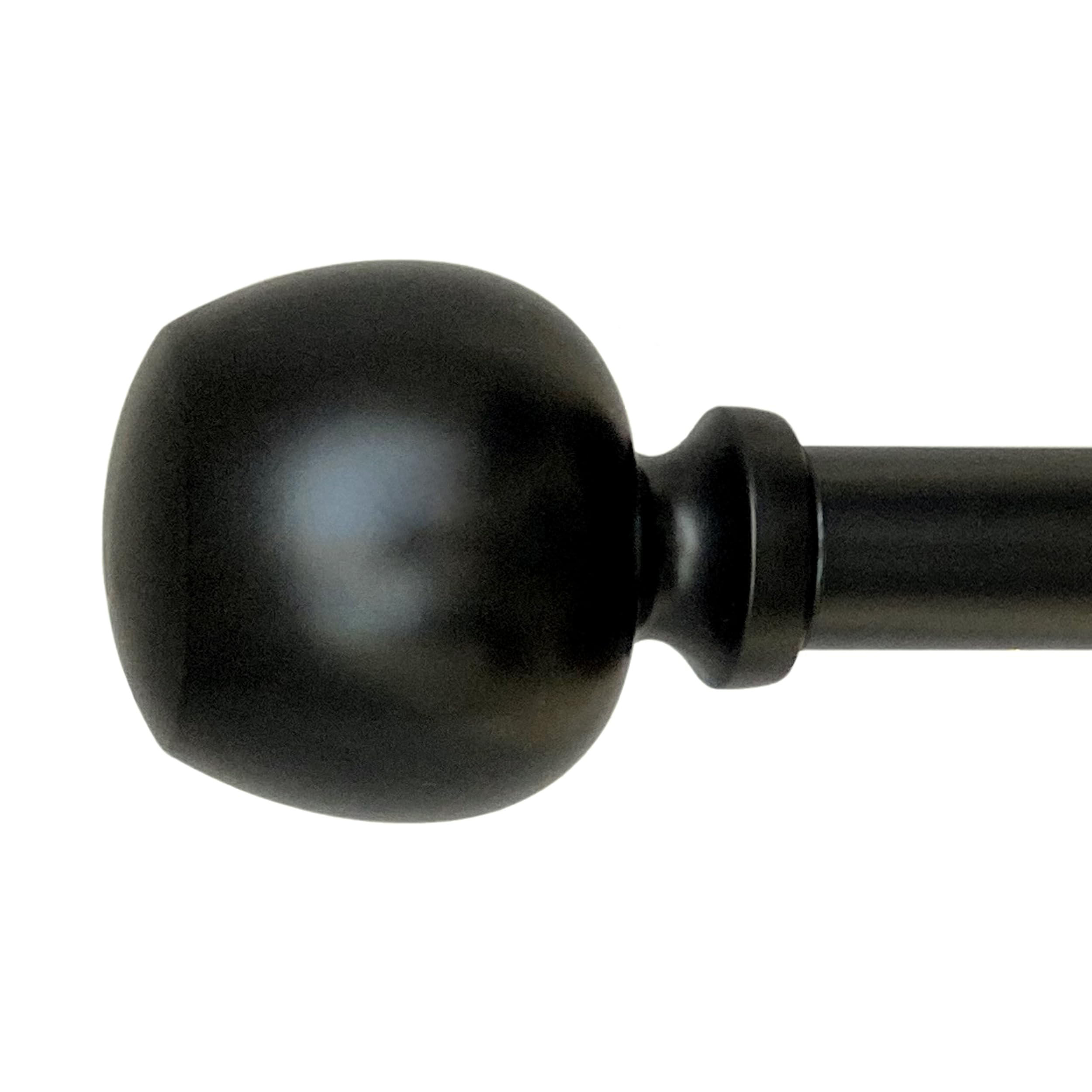 Photo 1 of ***FACTORY SEALED***Morena II 72-144 Inch Adjustable Curtain Rod Set, 1 Inch Diameter in Black