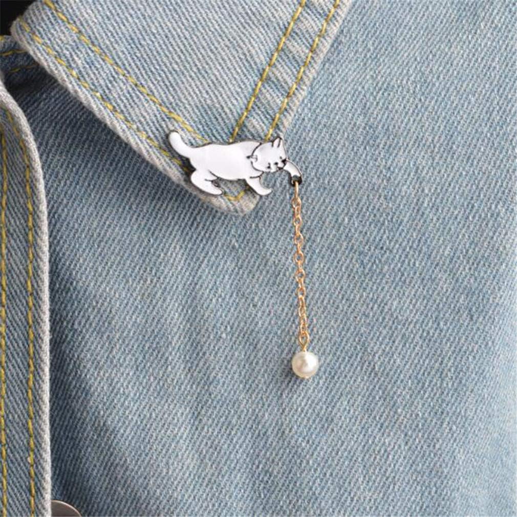 Weiy Cat Brooch Pin Women Corsage Collar Lapel Badge Scarves Shawl Clip Lady Ornament Bag Decoration Gift