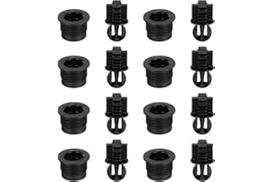 MECCANIXITY Speaker Grill Guides Plastic Black Ball Socket Type Frame Box Body Fixing Snap Fastener Buckle 12mm x 15mm for Sp