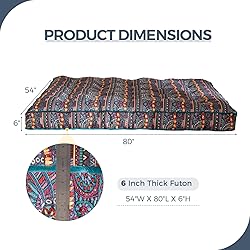 MAXYOYO 6 Inch Bohemian Futon Mattress Full