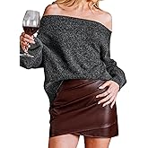 CUPSHE Skirts Women’s Faux Leather Mini Skirt Asymmetrical Hem Bodycon Skort High Waist Above Knee Clubwear Party Outfits
