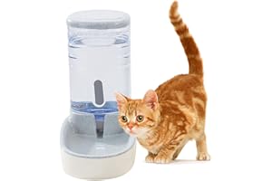 kathson Automatic Cats Water Dispenser 1 Gallon Gravity Dogs Water Station Feeder Large Capacity Pet Drinking Bowls for Kitten Puppy