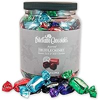 Assorted Chocolate TruffleCremes | 28-Ounce Jar | Covered in Premium Milk & Dark Chocolate | Made with All-Natural Ingredient