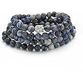 Buddha Charm Meditation Jewelry of 108 Mala Prayer Beads Bracelet or Necklace