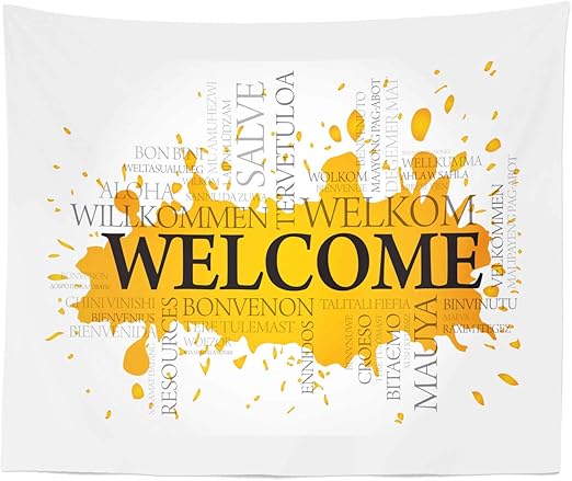 Tapiz De Bienvenida Lunarable Con Cita De Bienvenida En