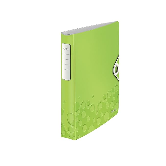 Leitz 42400064 Ringbuch Active WOW, A4, Polyfoam, 4 Ringe, 30 mm, grün