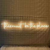 Large This Must Be The Place Neon Signs warm white Led Light Sign for Wall Decor for Bedroom, Bar, Cafe, Office, Cave