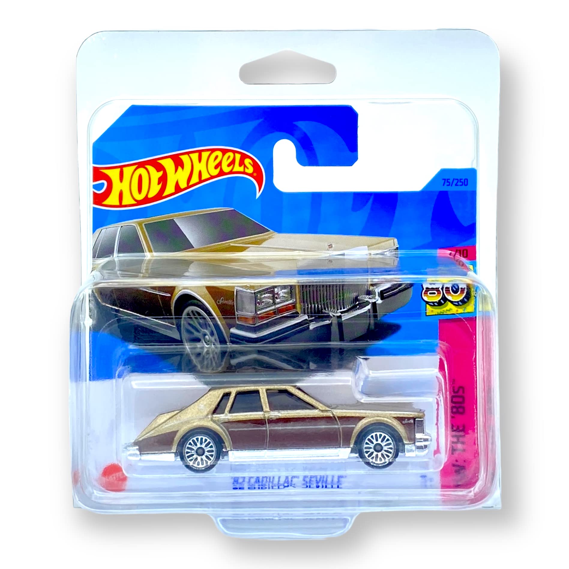 HOT WHEELS '82 Cadillac Seville (Dark Brown & Metallic Brown) 7/10 HW: The 80's 2023-75/250 (Short Card) - COMES IN A KLAS CAR KEEPER PROTECTIVE COLLECTORS CASE - HKG85