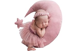 Newborn Baby Photography Props Outfits Girl Lace-Tulle Skirt Photo Prop Headdress for Newborn Photoshoot