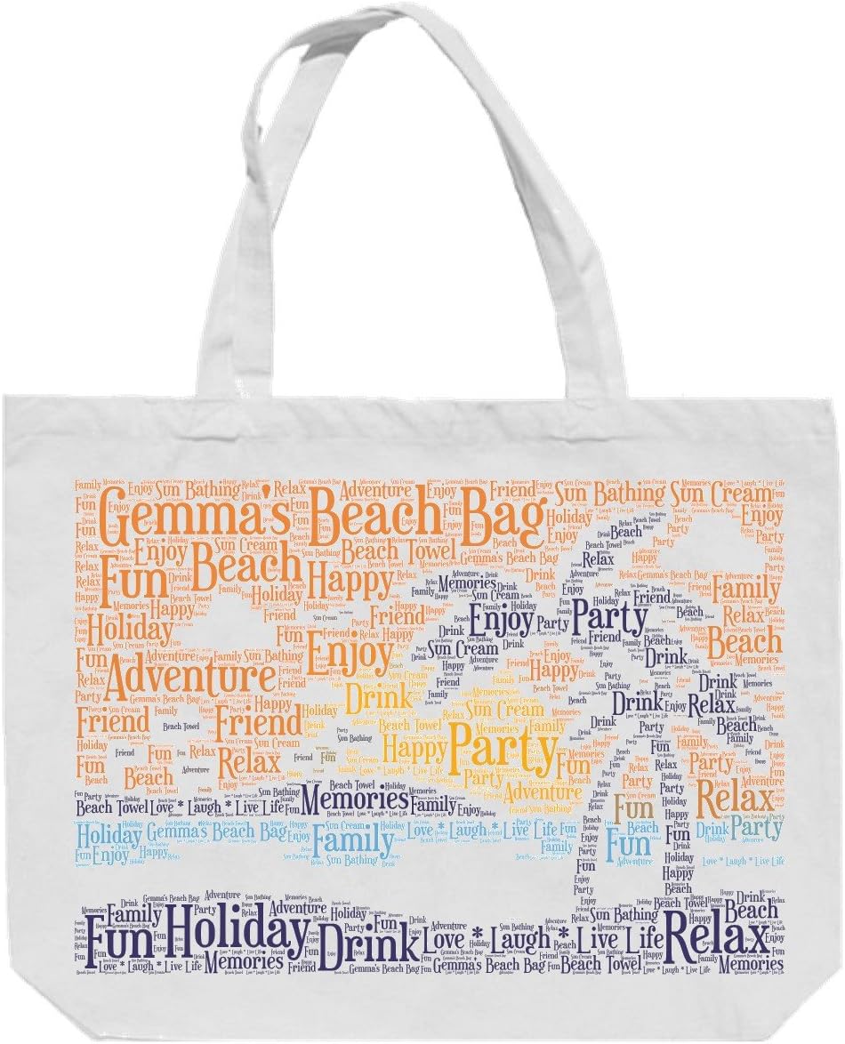 Personalised Beach Bag. Personalised Details Required.