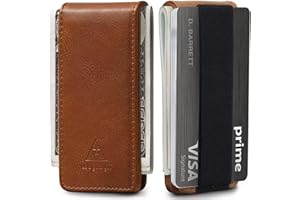 Tryangoos Magnetic Money Clip for Men Leather Money Clip with elastic band Slim Money Clip Holds 5 credit card and10 Bills