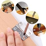 Juibao 4x Small Stainless Steel Folding Butt Hinges 55x34x1mm Silver view 4