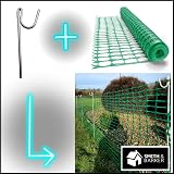 Smith & Barker Barrier Fencing Mesh Roll 130gsm 1m High 25m 50m Netting Pins view 4