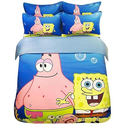 Twin Single Bedding Duvet Cover Set Spongebob Squarepants Movie