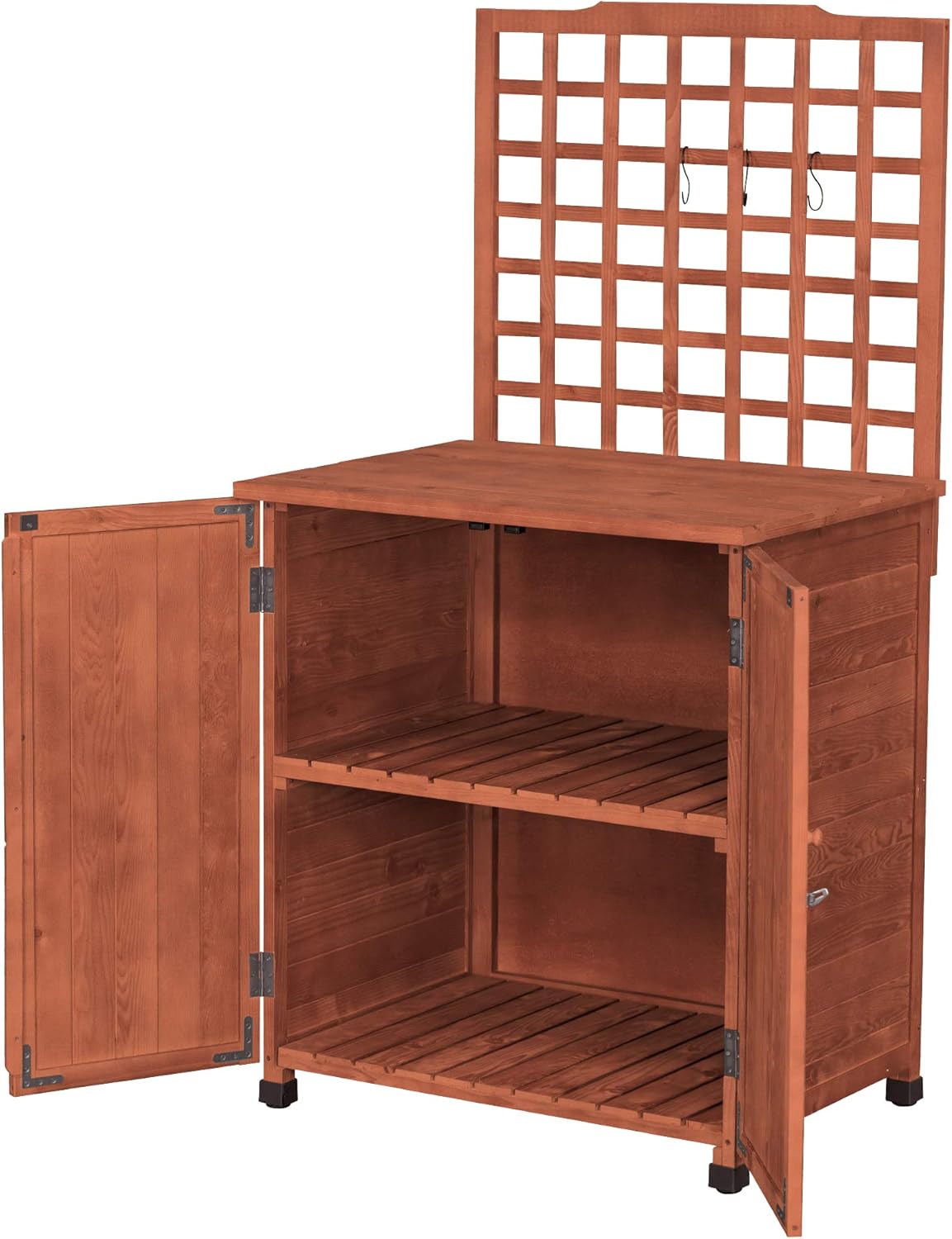 red cedar potting bench on Amazon Com Leisure Season Gst6302 Potting Table With Storage Brown 1 Piece Indoor And Outdoor Wood Work Table Organizer For Plant Pot And Gardening Tools Multi Function Workbench With