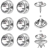 ZLMCUJE 6 Pcs 10mm/0.39" Mini No Sew Crystal Buttons Anti Exposure Fixed Brooches Detachable Reusable Multi-Purpose for Clothes(Clear)