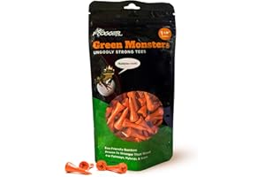 Frogger Green Monsters Premium Golf Tees, Made from Ultra-Strong and Sustainable Bamboo, Stronger Than Traditional Hard Wood Tees, 1-1/8", 2-3/4", and 3-1/4" Available