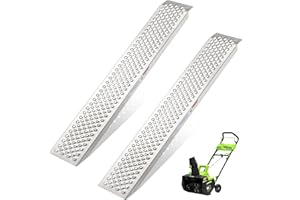 FACHNUO TOOL Aluminum Loading Ramps 63''L x 8.5''W for Motorcycle,Quad,Lawnmower,Snowblower 880lbs Load Capacity 1 Pair
