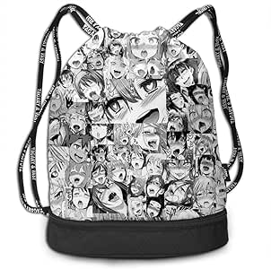 Alfreen Mochila de Paquete Impresa en 3D, Ahegao Hentai Girls Anime