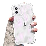 UEEBAI Ripple Case for iPhone 12, Cute Silver Cover
